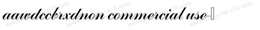 aawdccbrxdnon commercial use字体转换